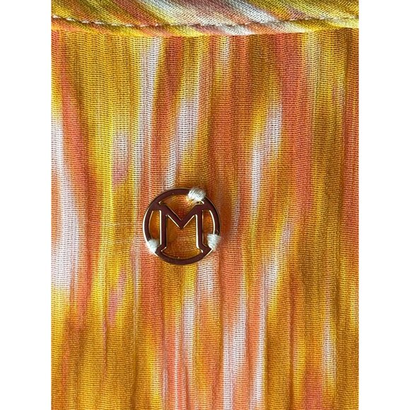 Rare Marie Oliver Tiered Maxi Dress Multi-color Print Ruffle Neck, Women's Small - Picture 8 of 14